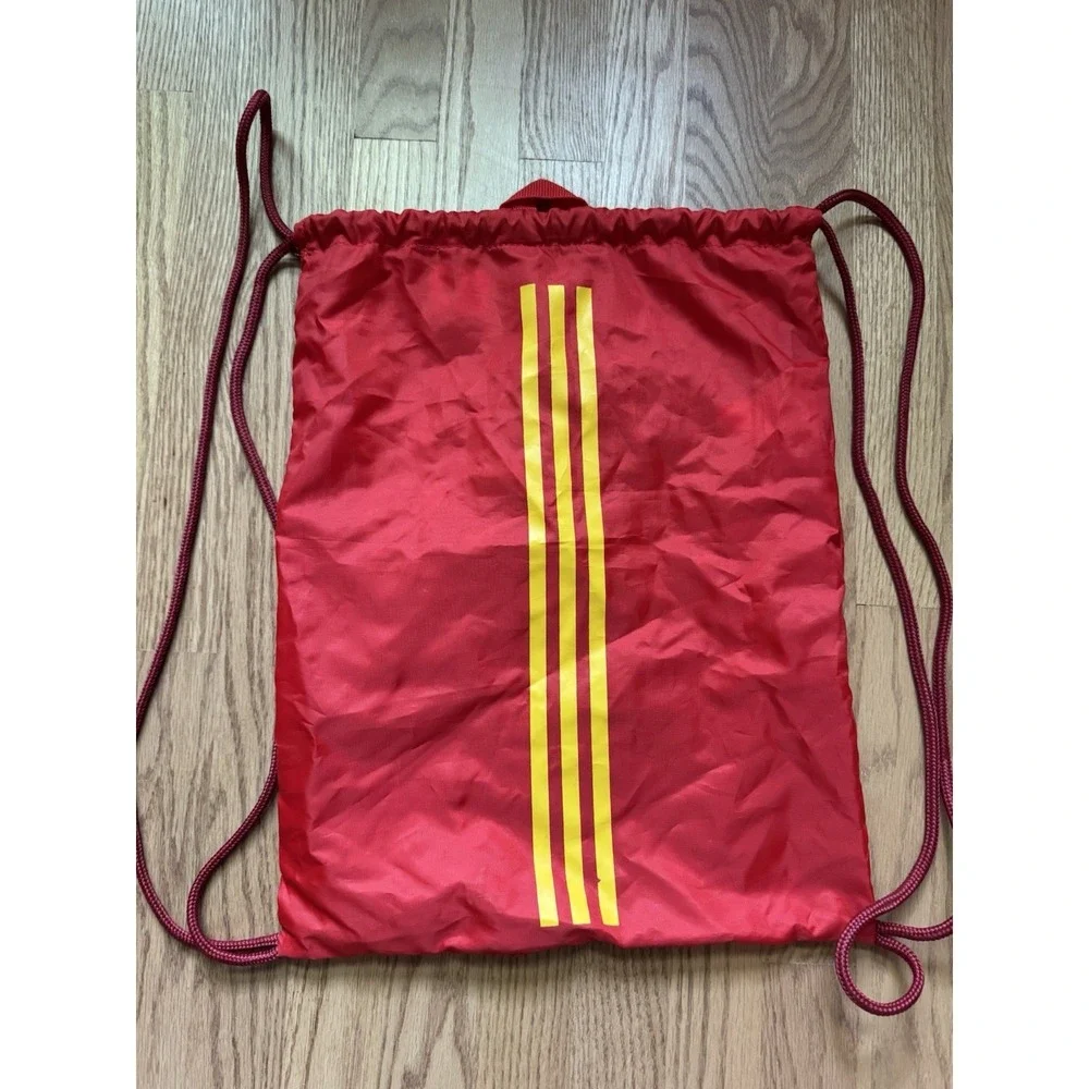 Adidas Spain National Team Soccer Drawstring Bag Red Yellow RFEF Sackpack